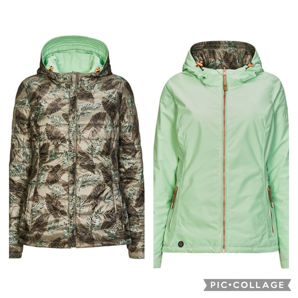 Giga Dx Killtec Women's Pelda Green Camo Leafy Reversible Full Zip Hooded Jacket